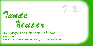 tunde neuter business card